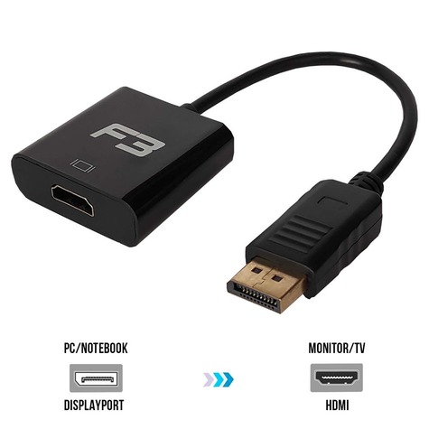 Adaptador displayport para hdmi femea