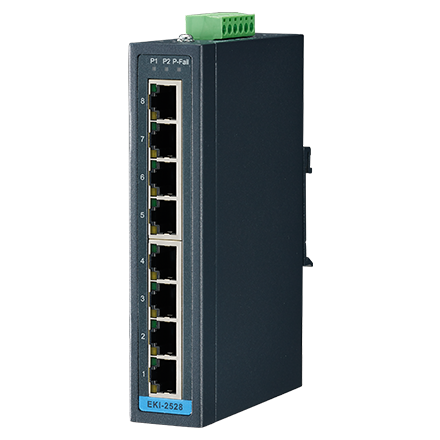 Switch Ethernet Industrial 08 Portas 10/100 Mbps EKI-2528-BE