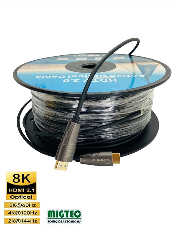 Cabo HDMI Fibra 2.1 8k