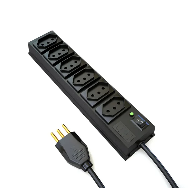 Filtro de Linha com 04,05 ou 6 tomadas padrão NBR14136 - 10A - 100/240V 2P+T