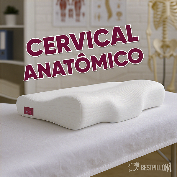 Travesseiro Cervical Ortopédico Dores Costas Pescoço Branco Dormir Luxo Premium - Best Pillow