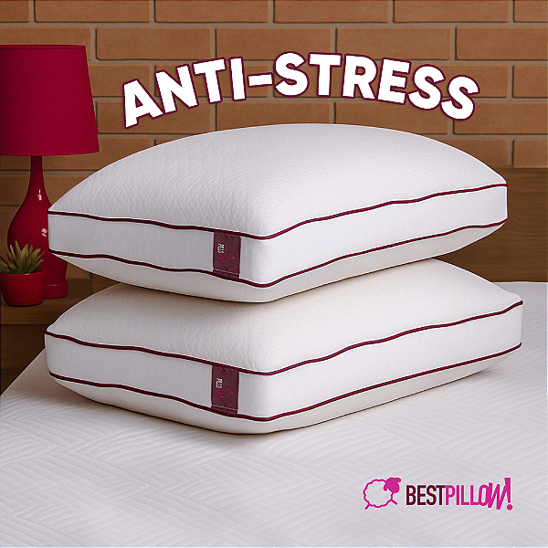Travesseiro Antiestresse Relaxante Zen Macios Branco Premium Hipoalergênico Alto Confortável Sleep