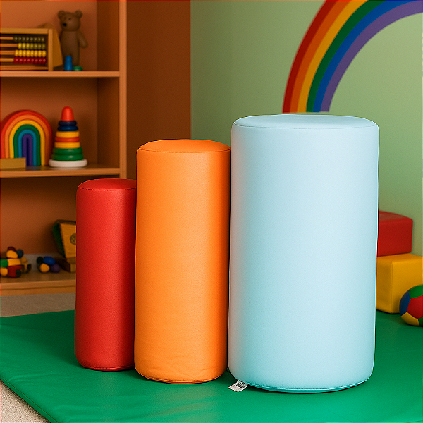 Kit 3x Rolinho Sensorial de Espuma para Crianças – Estímulo Motor, Cognitivo e Sensorial com Segurança e Diversão