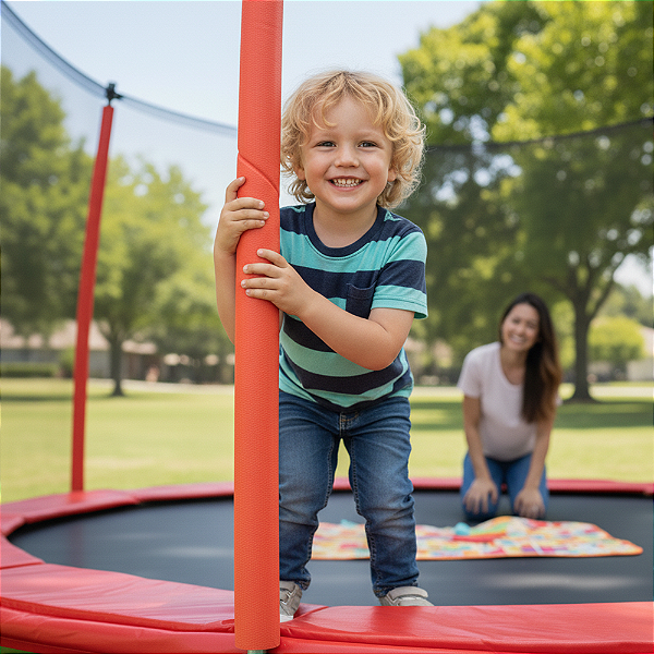 Isotubo Blindado 2m KidPlay – Proteção para Camas Elásticas e Piscinas de Bolinhas | Espuma Revestida Colorida