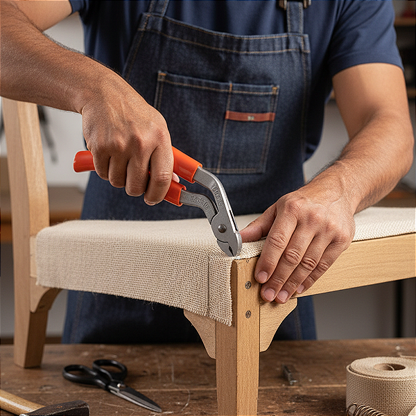 Alicate para Grampo U – Ferramenta Profissional para Estofados, Tapeçaria, Marcenaria e Estruturas Metálicas