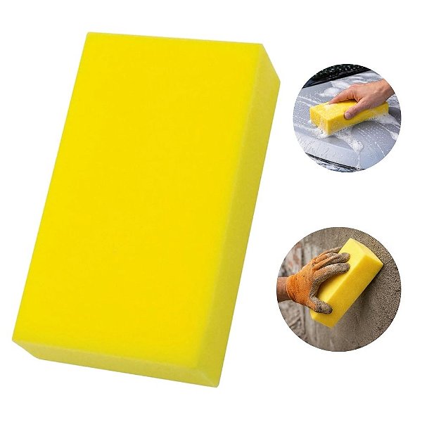 Bloco de Espuma D20 Amarela para Construção – 23x13x8cm Sem Embalagem - Central Espumas