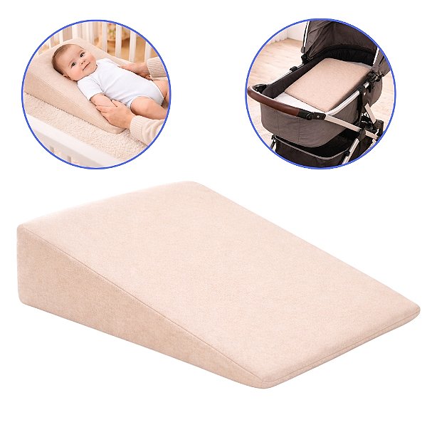 Travesseiro Anti Refluxo Bebê Para Berço E Carrinho 30x30cm
