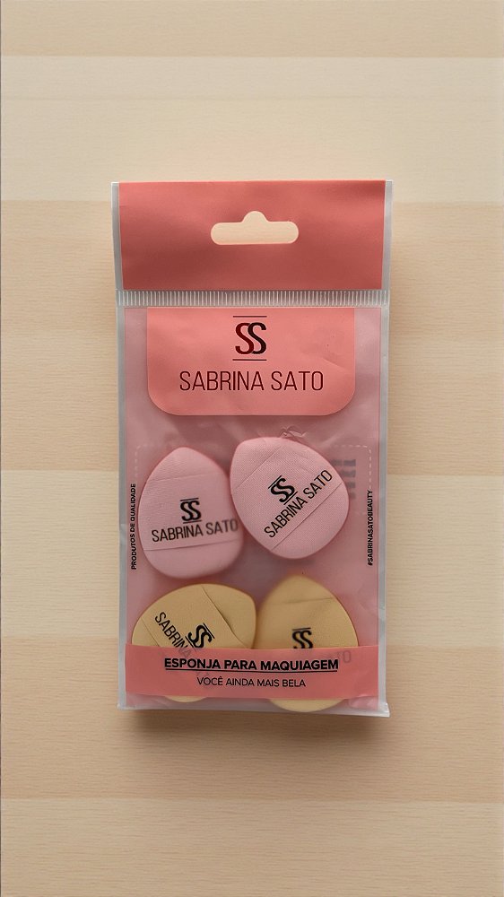Kit com 04 Mini Esponjas para Maquiagem Sabrina Sato