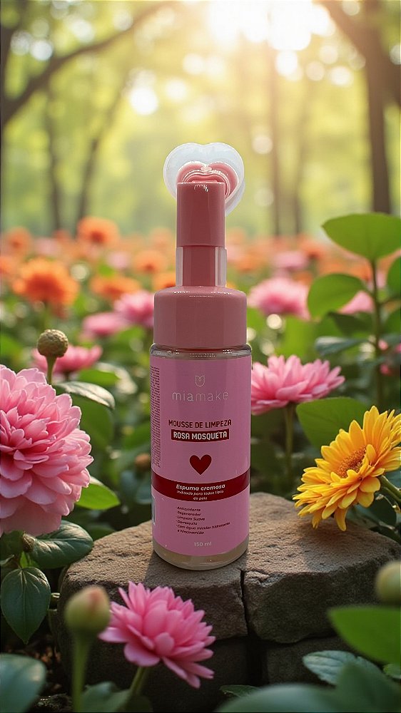 Mousse de Limpeza Facial Rosa Mosqueta Mia Make - 150ml