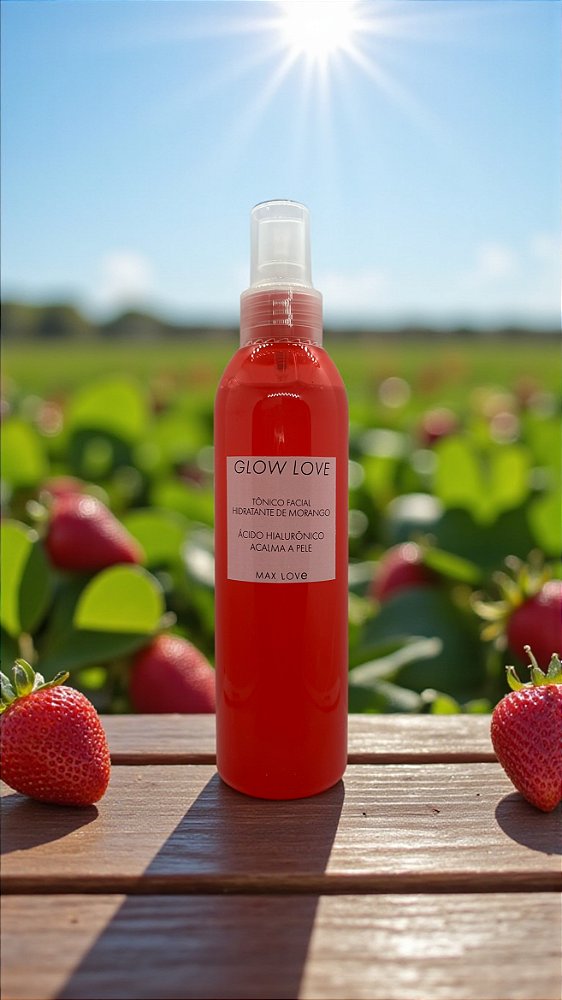 Tônico Facial Hidratante de Morango Glow Love Max Love