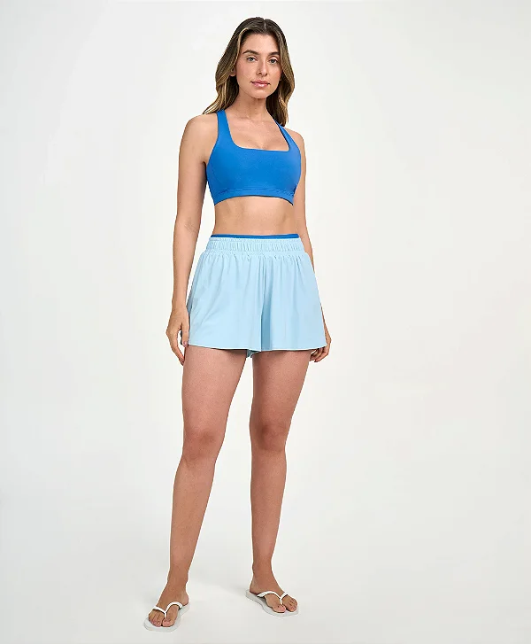 Shorts 2 Em 1 Com Bolso e Franzido TN AG