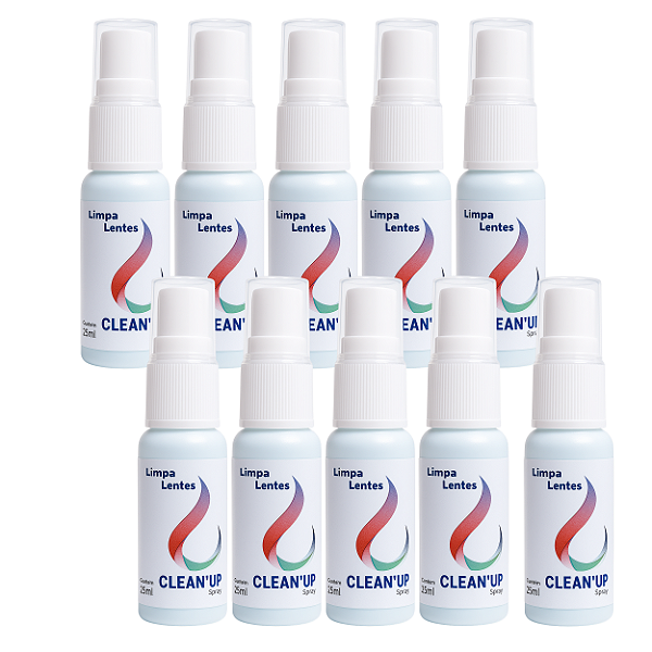 KIT 10 LIMPA LENTES - 25ML