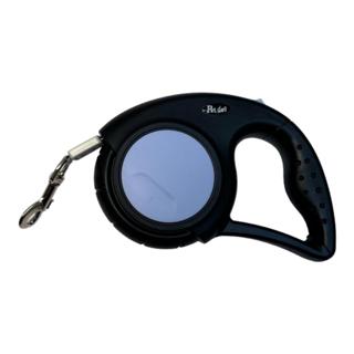 Guia coleira retrátil (5 metros) Cor:Preto => Circulo interno Roxo