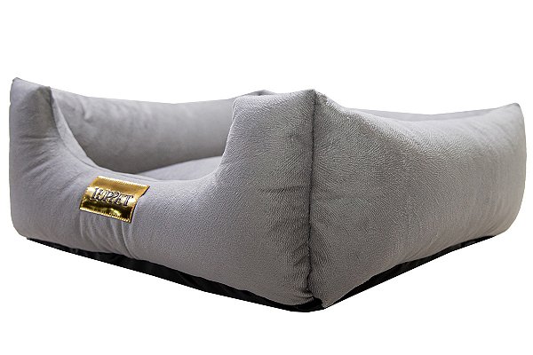 Cama Quadrada para Cachorro ou Gatos Super Luxo Luppet Cinza Tamanho:M