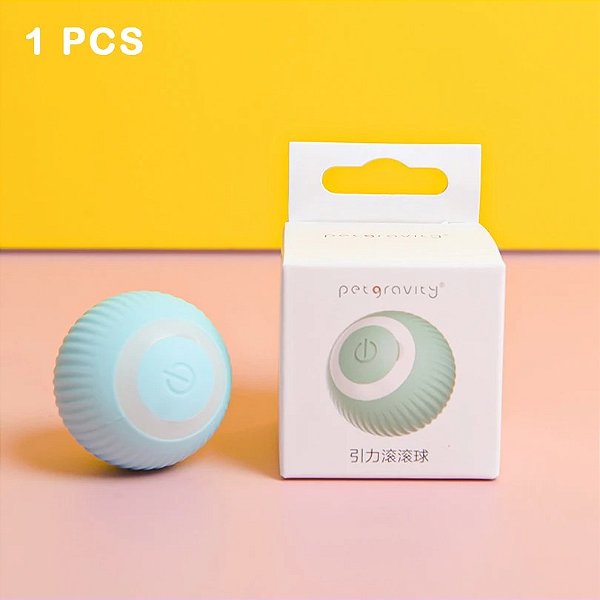 Bolinha automática para gatos carregamento USB - Azul