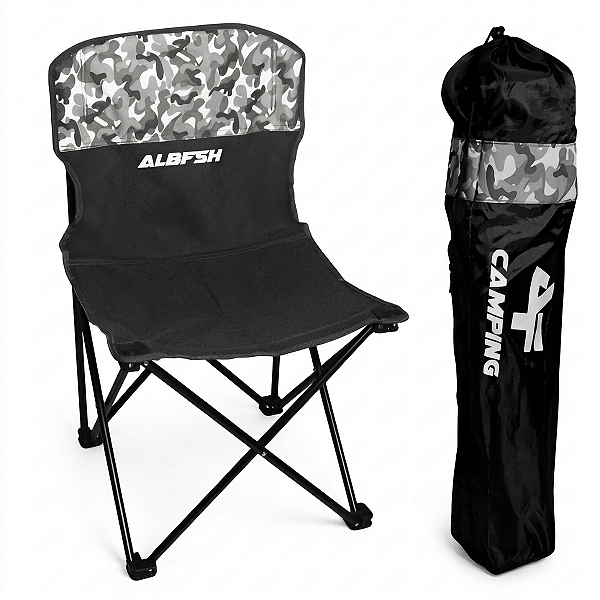 Cadeira Banco Portátil Camping Pesca Viagem Dobrável 36x60cm - Albatroz Fishing