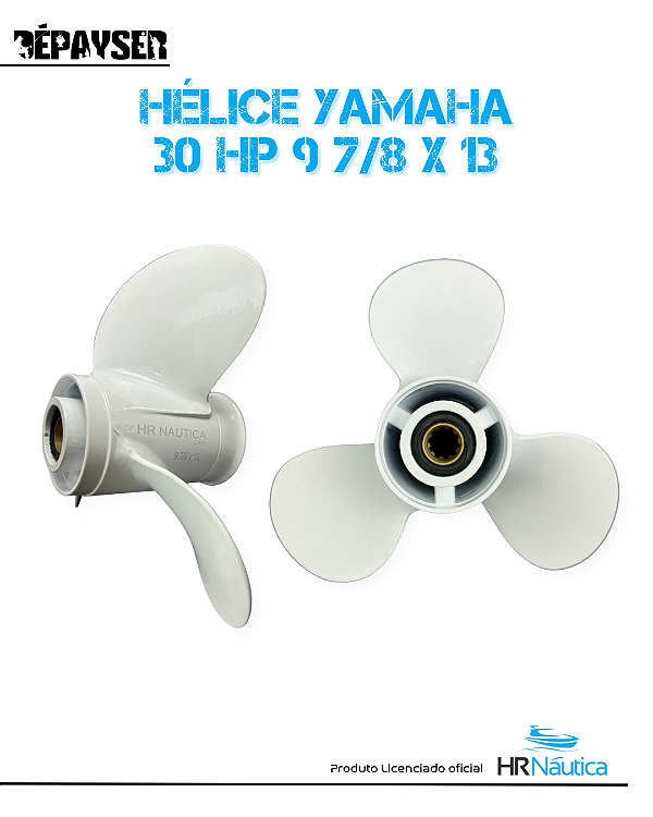 Hélice para Motor de Popa Yamaha 30 HP - 9 7/8 X 13 Original