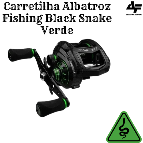 Carretel Carretilha Albatroz Fishing Black Snake Color Verde