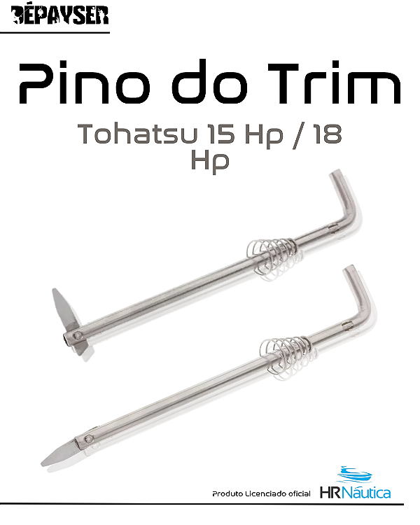 Pino Encosto Do Trim Tohatsu 15 Hp / 18 Hp Com Mola