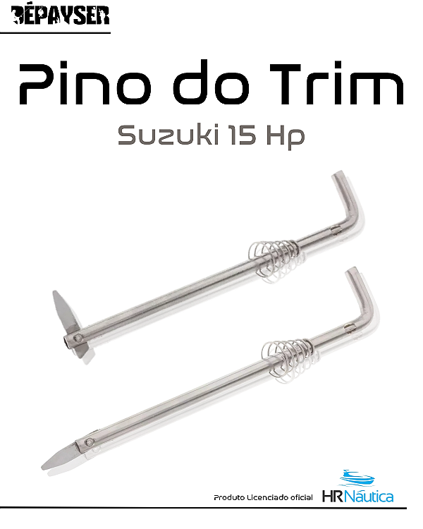 Pino Encosto Do Trim Suzuki 15 Hp Com Mola