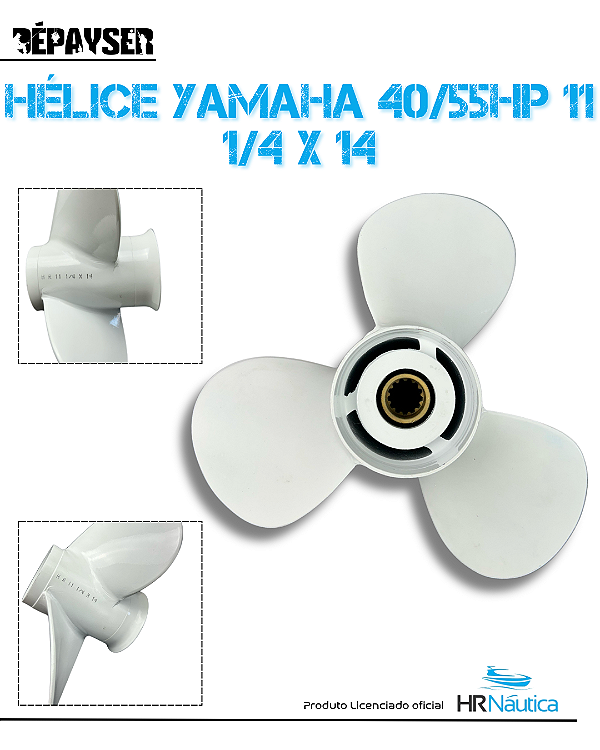 Hélice Motor De Popa Yamaha 40-55 Hp 11 1/4 Passo 14 Barco