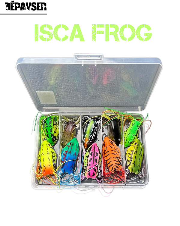 Cmik 5 Iscas Artificial Sapo Frog Rã Anti Enrosco Traíra Tucunaré Cor 5 Cores Sortidas