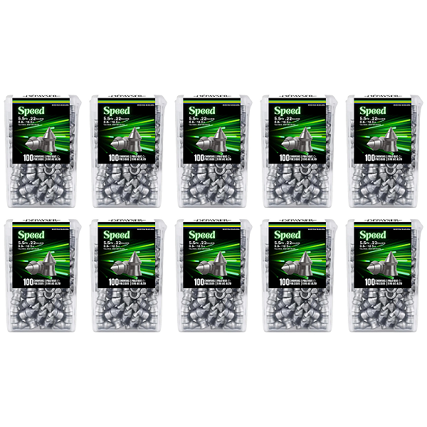 Kit C/10 Chumbinho Dépayser Chumbo Munição Pontiagudo Flash Speed 5.5mm