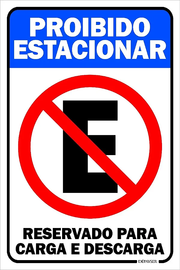 Placa de Garagem – Proibido Estacionar | Guincho 24h | Carga e Descarga