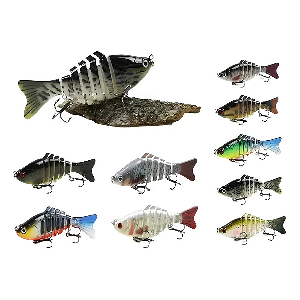 Isca Artificial Lambari Articulado P/ Tucunaré Dourado Traira 10cm Rio Sortidas