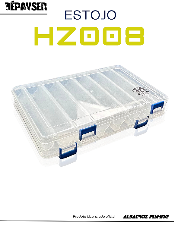 Estojo Isca Artificial Hz008 Bilateral 14 Divisórias albatroz fishing