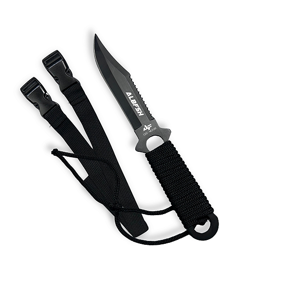 Faca De Mergulho E Pesca Aço Inox Completa - Albatroz Qsm20b