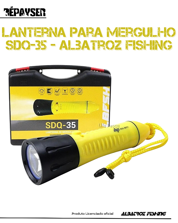 Lanterna Para Mergulho Sdq-35 - Albatroz Fishing
