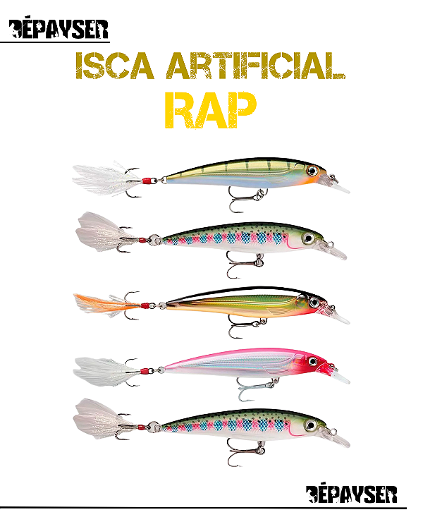 Kit 5 Iscas Rap Anti Enrosco Traíra Tucunaré Dépayser