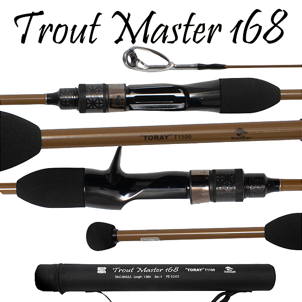 Vara Para Carretilha Trout Master Com Duas Ponteiras 4 Partes 1.68m Carbono Toray - Tacom