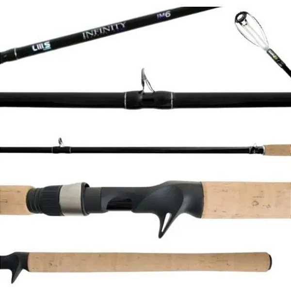 Vara de Pesca para Carretilha Infinity Black 2,10m 30-60lb 2 Partes - Lumis