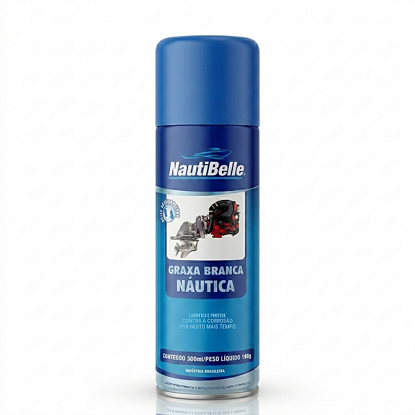 Graxa Branca Náutica Spray 300ml Lubrificante Anticorrosivo - Nautibelle