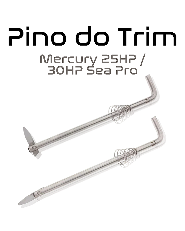 Pino de Encosto do Trim com Mola Mercury 25 HP e 30 HP SeaPro - HR Náutica