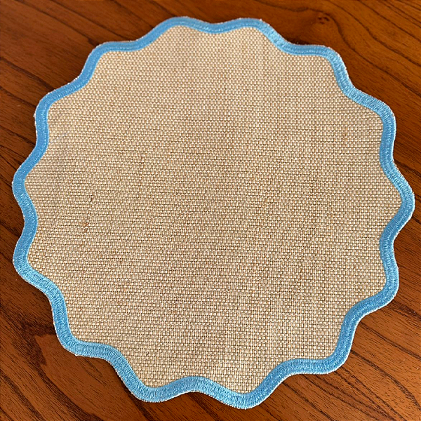 Lugar Americano Bordado - Azul