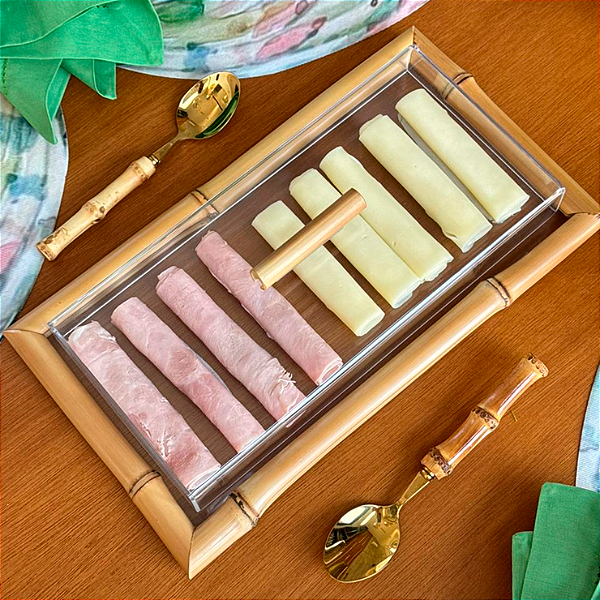 Conjunto Bambu e Vidro - 28 x 18 x 5cm