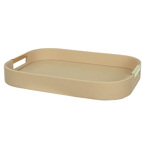 Bandeja Decorativa Revestida - White 5 x 40 x 30 cm