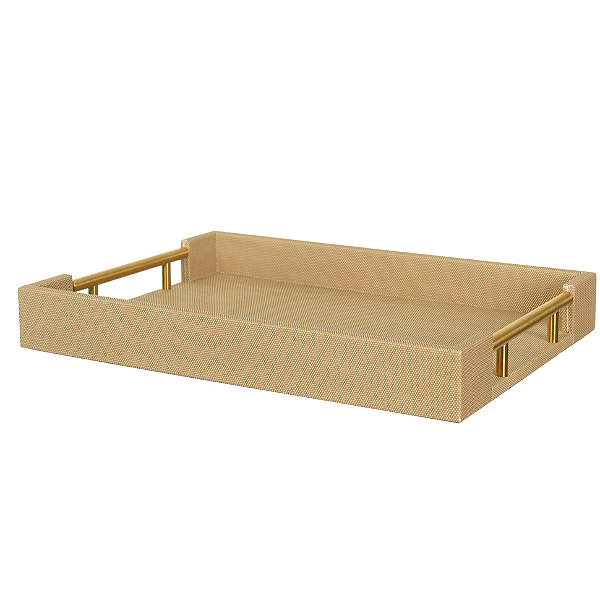Bandeja Decorativa Elegance - Bege 40 x 30 x 5 cm