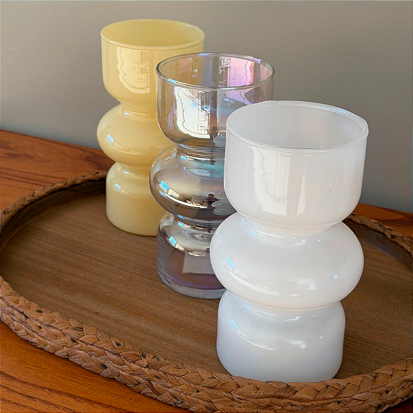 Vaso Decorativo Bege- 18 x 10 cm