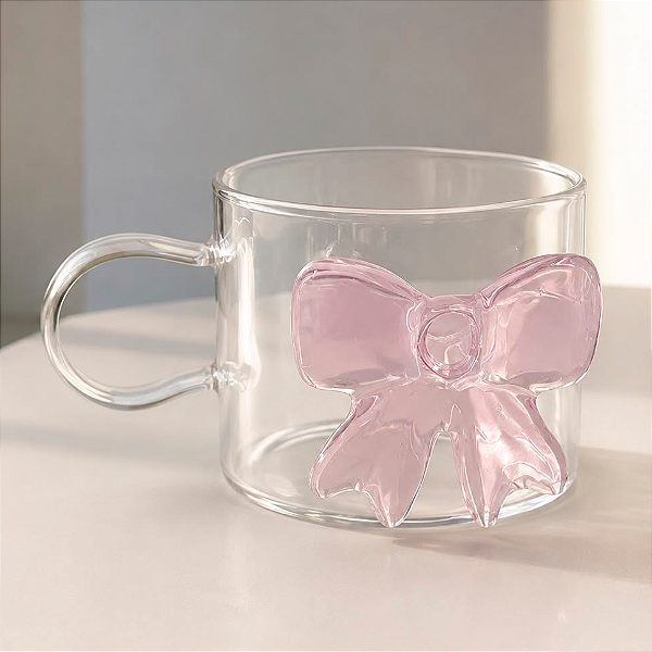 Caneca 3D Laço Rosa - 300 ml