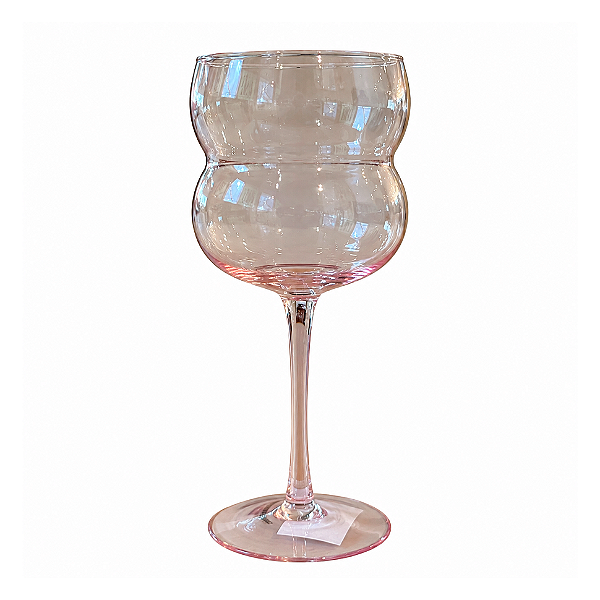 Taça Vidro Orgânica Rosa - 300 ml