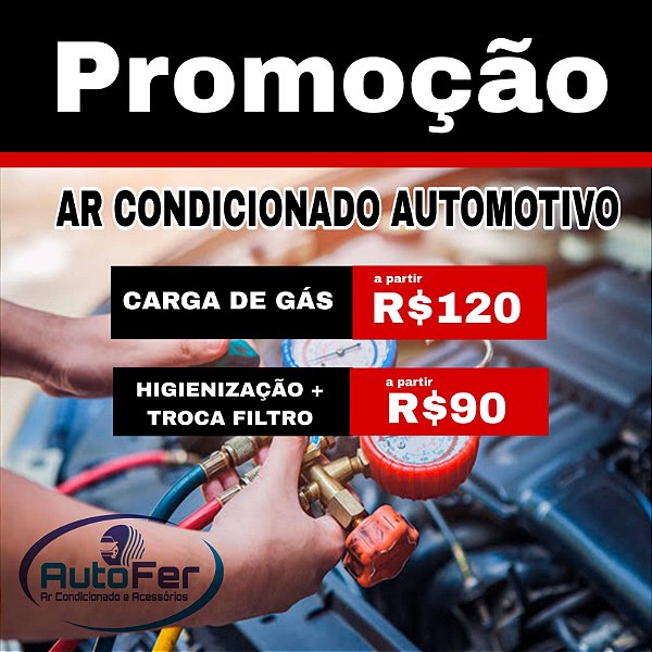 Promoção em Higienização,  Carga de Gás e Filtro