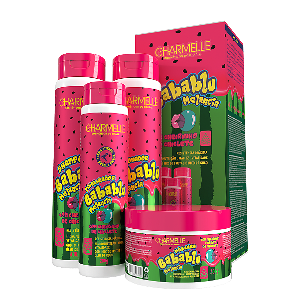 Kit Babablu Melancia - Charmelle Cosméticos