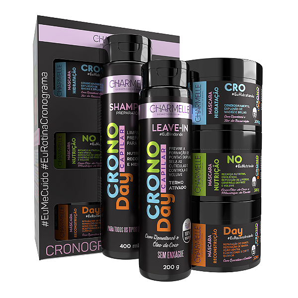 Kit Cronoday - Cronograma Capilar Nutre Hidrata - Charmelle Cosméticos