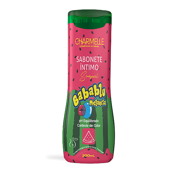 Sabonete Íntimo Sensual Babablu Melancia 200 ml - Charmelle Cosméticos