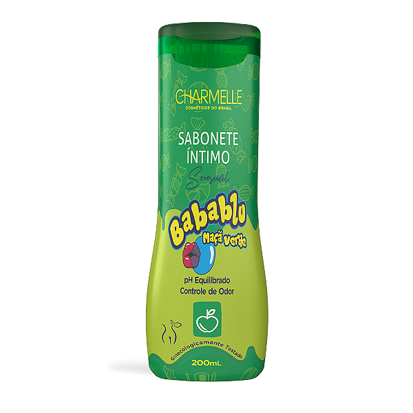 Sabonete Íntimo Sensual Babablu Maçã Verde 200 ml - Charmelle Cosméticos