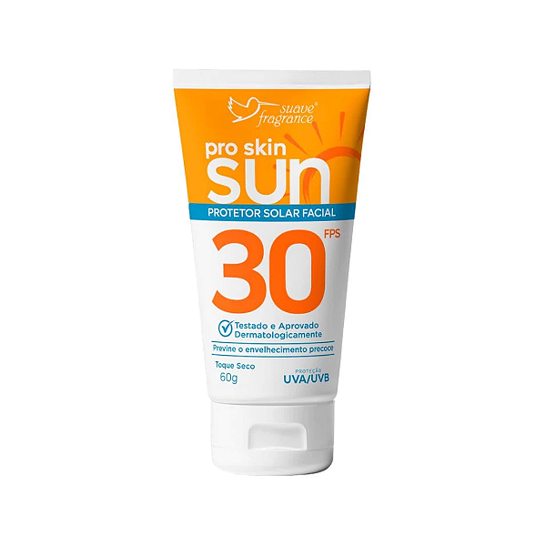 Pro Skin Sun - Protetor Solar Facial FPS 30 com 60g - Suave Fragrance